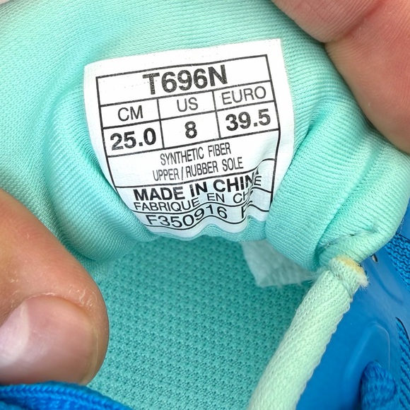 Womens 8 Asics Gel-Kayano 23 Running Shoes Blue T696N Lace Up Low Top - Picture 8 of 9